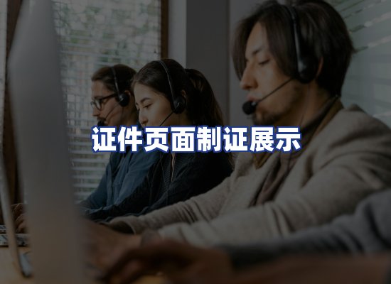 证件页面制证展示